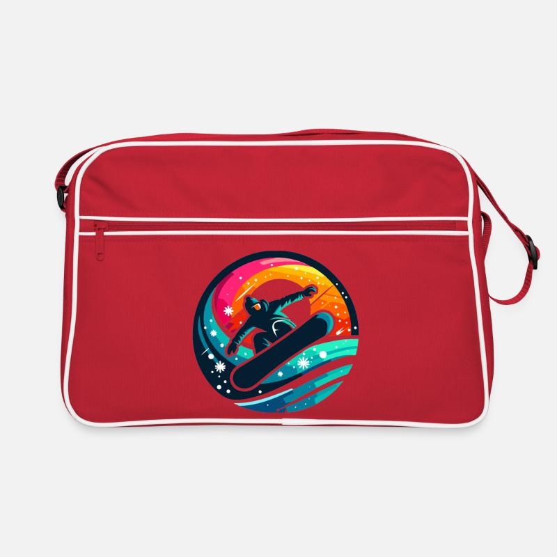 Vibrationen der Snowboard-Evolution Retro Tasche