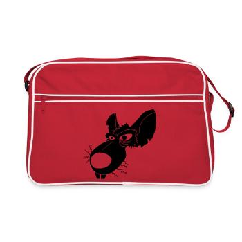 Black Sewer Rat - Retro Bag - red/white - Front