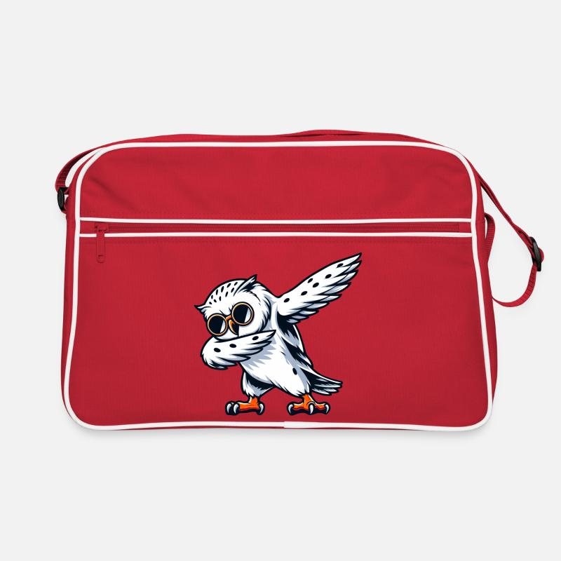 Coole Schneeeule Dabbing Pose Retro Tasche