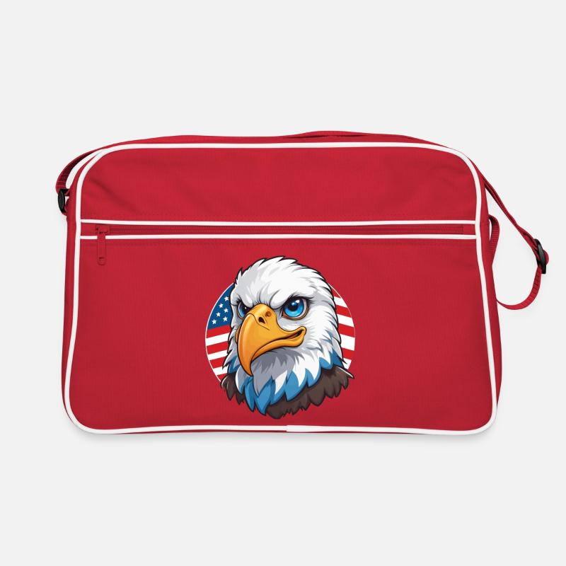 Drapeau des États-Unis Eaglehead Bald Eagle Sac Retro