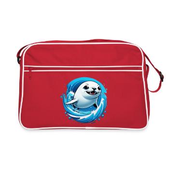 Phoque Phoque Mer - Sac Retro - rouge/blanc - Devant