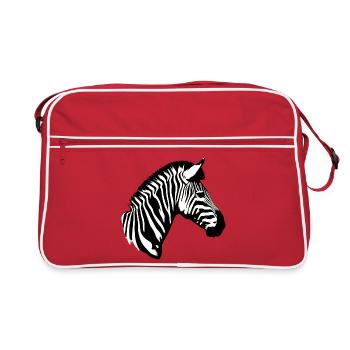 Zebra - Retro Tasche - Rot/Weiß - Vorne