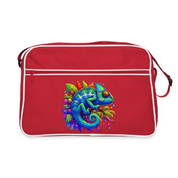 Chamäleon - Retro Tasche - Rot/Weiß - Vorne