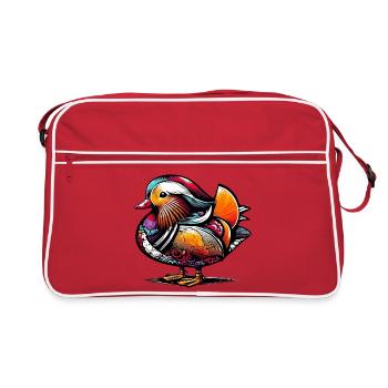 Canard mandarin - Sac Retro - rouge/blanc - Devant