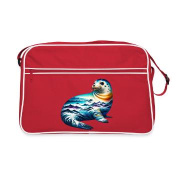 Phoque - Sac Retro - rouge/blanc - Devant