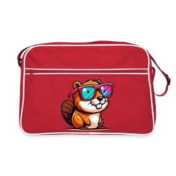 Castor - Sac Retro - rouge/blanc - Devant