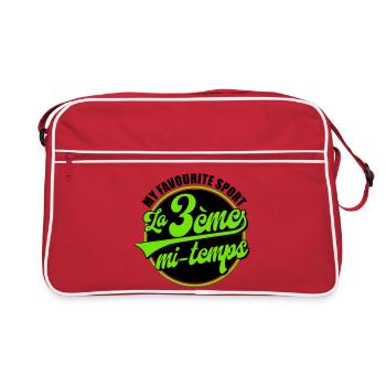 La 3ème Mi-Temps - Sac Retro - rouge/blanc - Devant