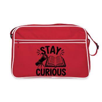 Restez curieux Motivation - Sac Retro - rouge/blanc - Devant