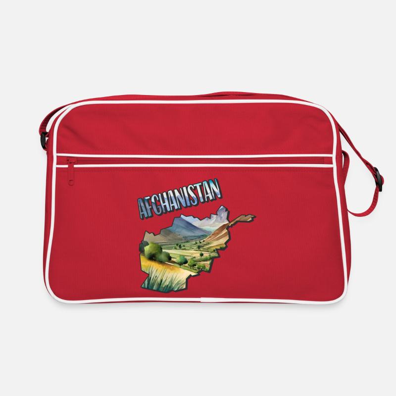 Carte à l’aquarelle de l’Afghanistan Sac Retro