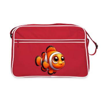 Clownfisch - Retro Tasche - Rot/Weiß - Vorne