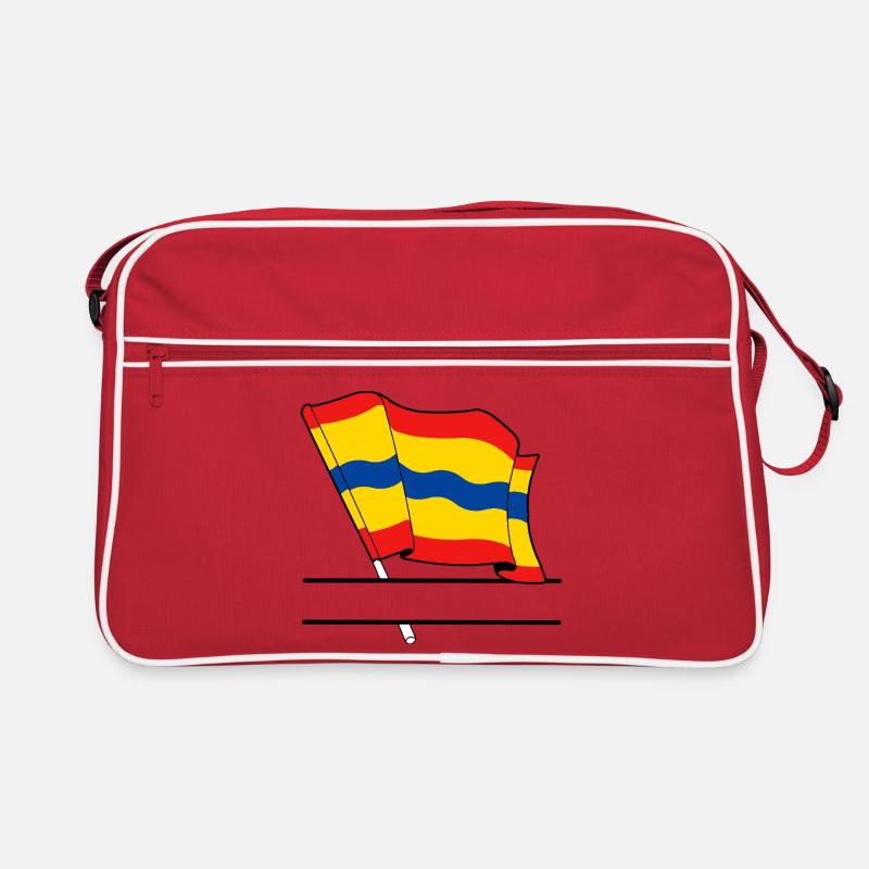 Drapeau Overijssel bannière de texte Sac Retro
