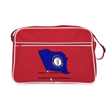 Kentucky flag text banner - Retro Bag - red/white - Front