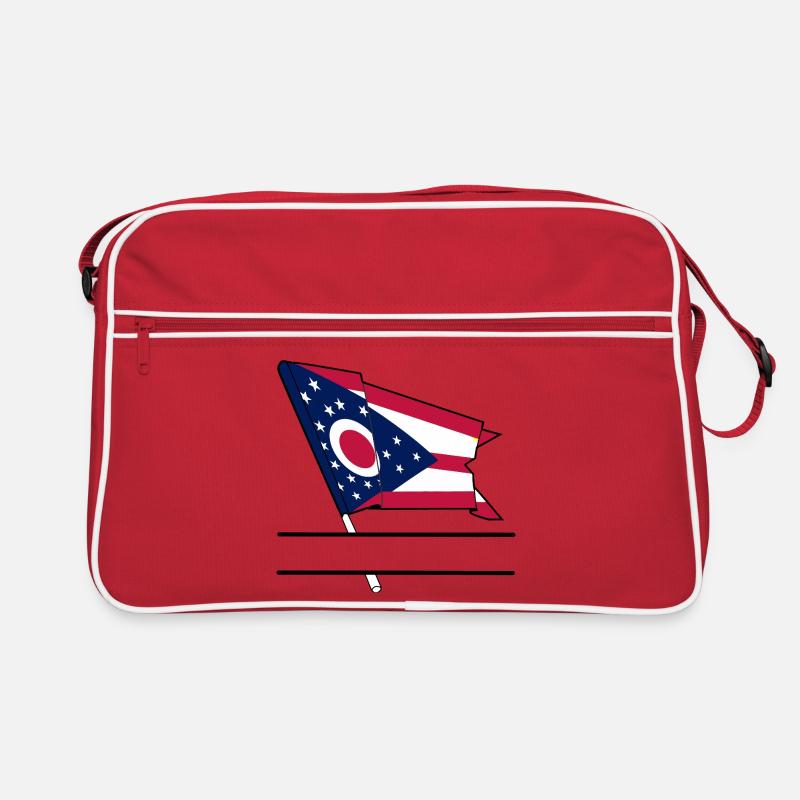 Flagge Ohio Textbanner Retro Tasche