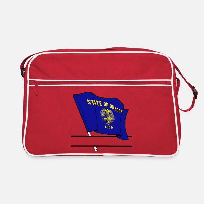 Flagge Oregon Text Banner Retro Tasche