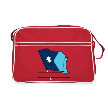 Flag Minnesota text banner - Retro Bag - red/white - Front