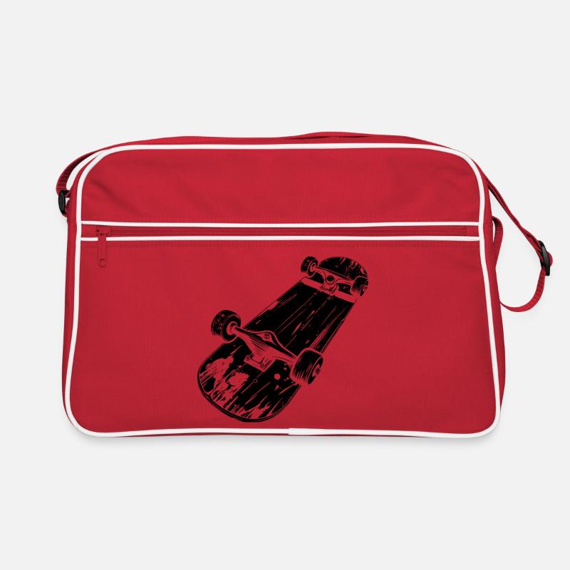 Skateboard Skizze Retro Tasche