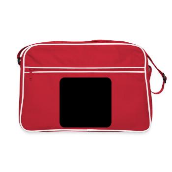 rounded square - Retro Bag - red/white - Front