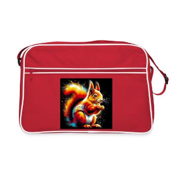 écureuil - Sac Retro - rouge/blanc - Devant