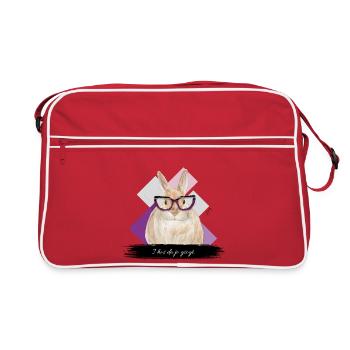 JvG Hase "I hos da jo gsogt." - Retro Tasche - Rot/Weiß - Vorne