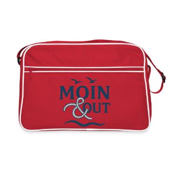 Logo nautique Moin & Out - Sac Retro - rouge/blanc - Devant