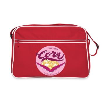 Corn with pink background - Retro Bag - red/white - Front