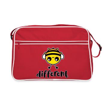 Bee Different Cute Character - Retro Bag - red/white - Front