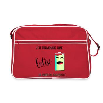 Batterie en Chargement qui rigole - Sac Retro - rouge/blanc - Devant