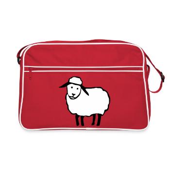 Mouton Mouton Mouton Mouton T-shirt Cadeau - Sac Retro - rouge/blanc - Devant