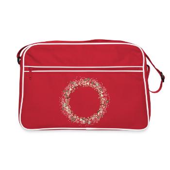 Élégante couronne de Noël en or et crème - Sac Retro - rouge/blanc - Devant