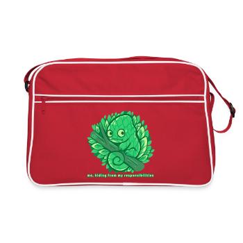 Se cacher de mes responsabilités - Sac Retro - rouge/blanc - Devant