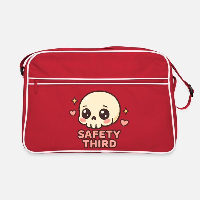 Safety Third Skull Funny Safety Third Retro Bag