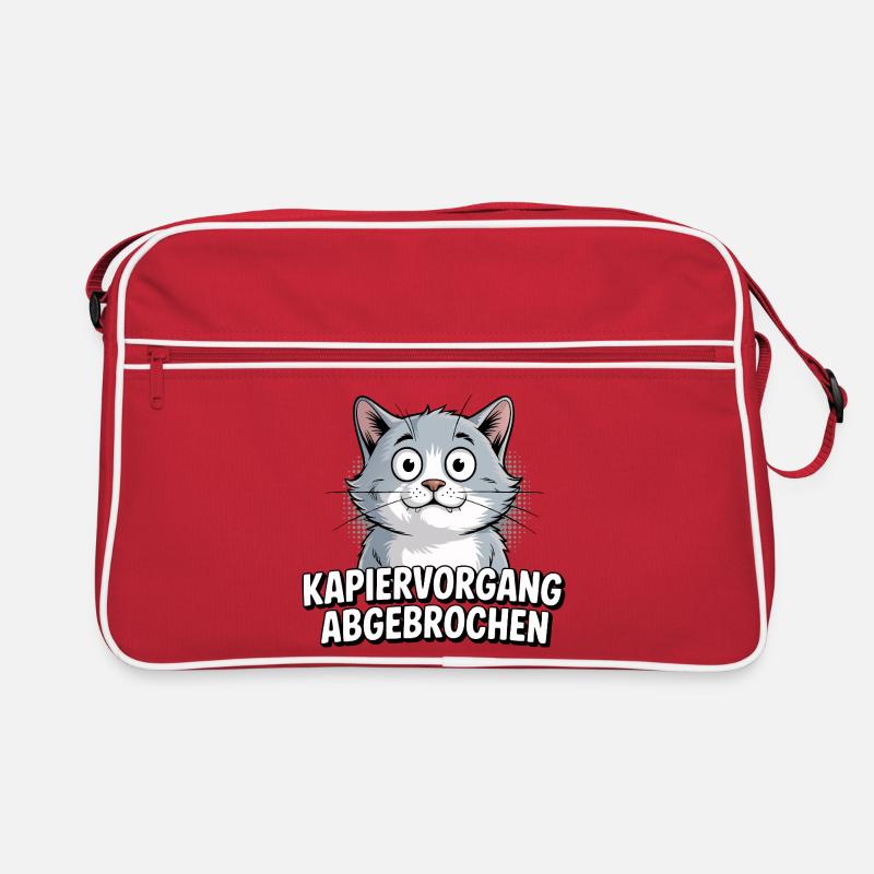 Kapiervorgang abgebrochen – Katze Comic Retro Tasche