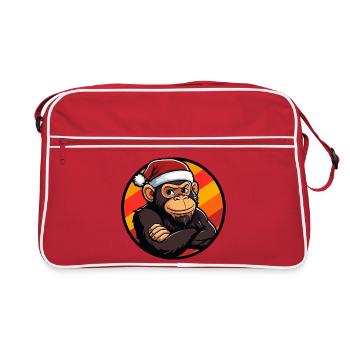 Noël du Chimpanzé Père Noël - Sac Retro - rouge/blanc - Devant