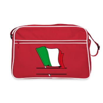 Drapeau italien – Espace de nom - Sac Retro - rouge/blanc - Devant