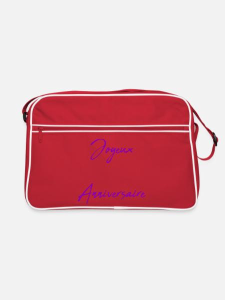 SAINT VALENTIN. JOYEUX ANNIVERSAIRE - Sac Retro - rouge/blanc - Devant