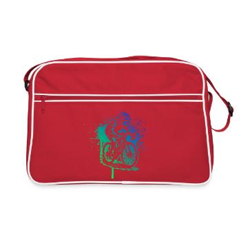 Roadbike motif with recognition value - Retro Bag - red/white - Front