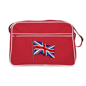Drapeau de l’Angleterre de Grande-Bretagne - Sac Retro - rouge/blanc - Devant