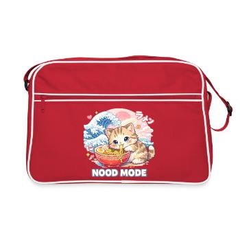 Ramen Katze Kanagawa - Retro Tasche - Rot/Weiß - Vorne