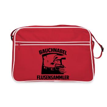 Fluff collector belly button - Retro Bag - red/white - Front