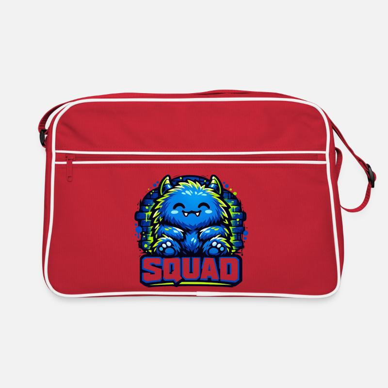 Blauer Monster Squad Logo Retro Tasche