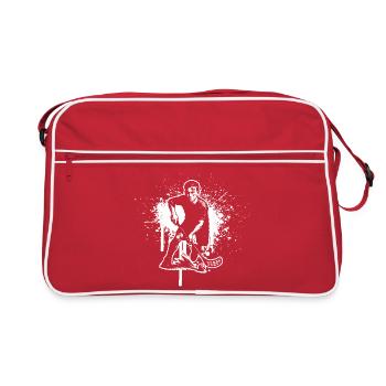Clean floorball artwork for floorball - Retro Bag - red/white - Front
