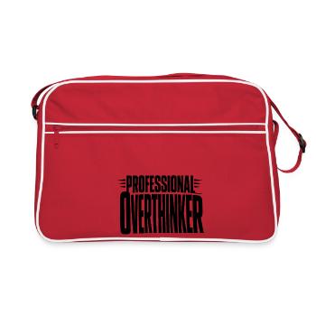 professional Overthinker Bold - Retro Bag - red/white - Front