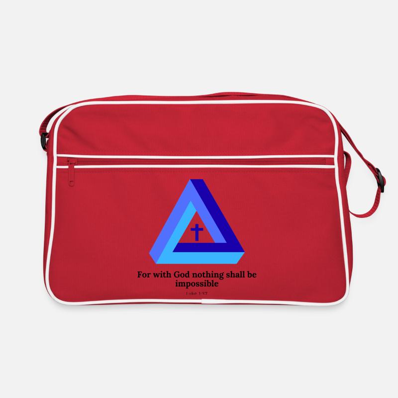 For with God nothing shall be impossible. Luke1:37 Retro Tasche