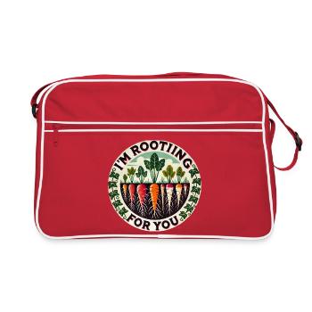 Rootin' Carrot Patch Round - Retro Bag - red/white - Front