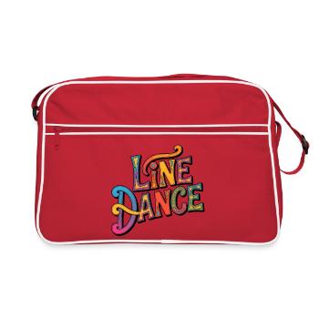 Line Dance Western Lettering - Retro Bag - red/white - Front