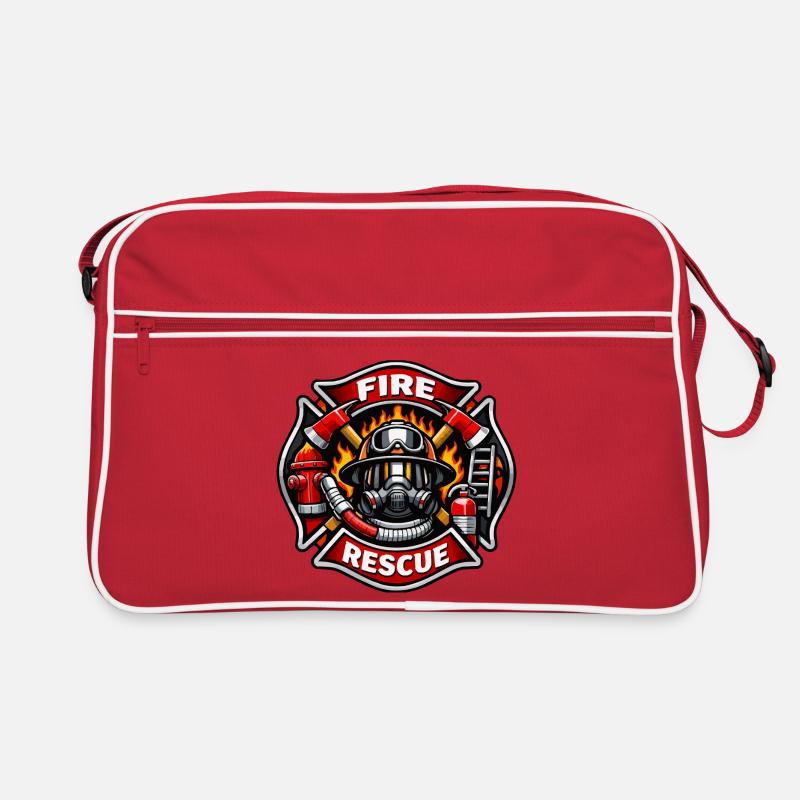 Fire Brigade Rescue Badge Retro Bag