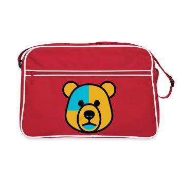 Cute Bear - Retro Bag - red/white - Front
