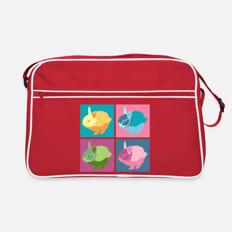 Ensemble de blocs de couleur Pop Art Rabbit Sac Retro