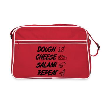 Dough Cheese Salami Repeat - Retro Bag - red/white - Front