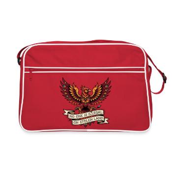 Personne n’est illégal sur des terres volées - Sac Retro - rouge/blanc - Devant